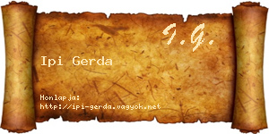 Ipi Gerda névjegykártya